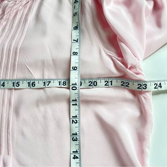 Talbots Pintuck Three Quarter Sleeve Pink Lightweight Tunic Blouse Size XL - Picture 7 of 12